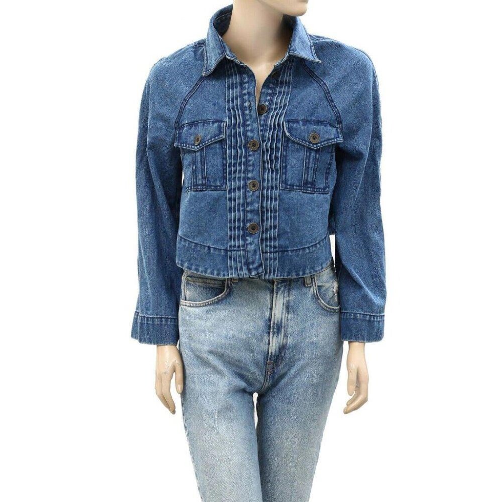 Merlette Verne Buttondown Denim Jacket Top Swing … - image 6